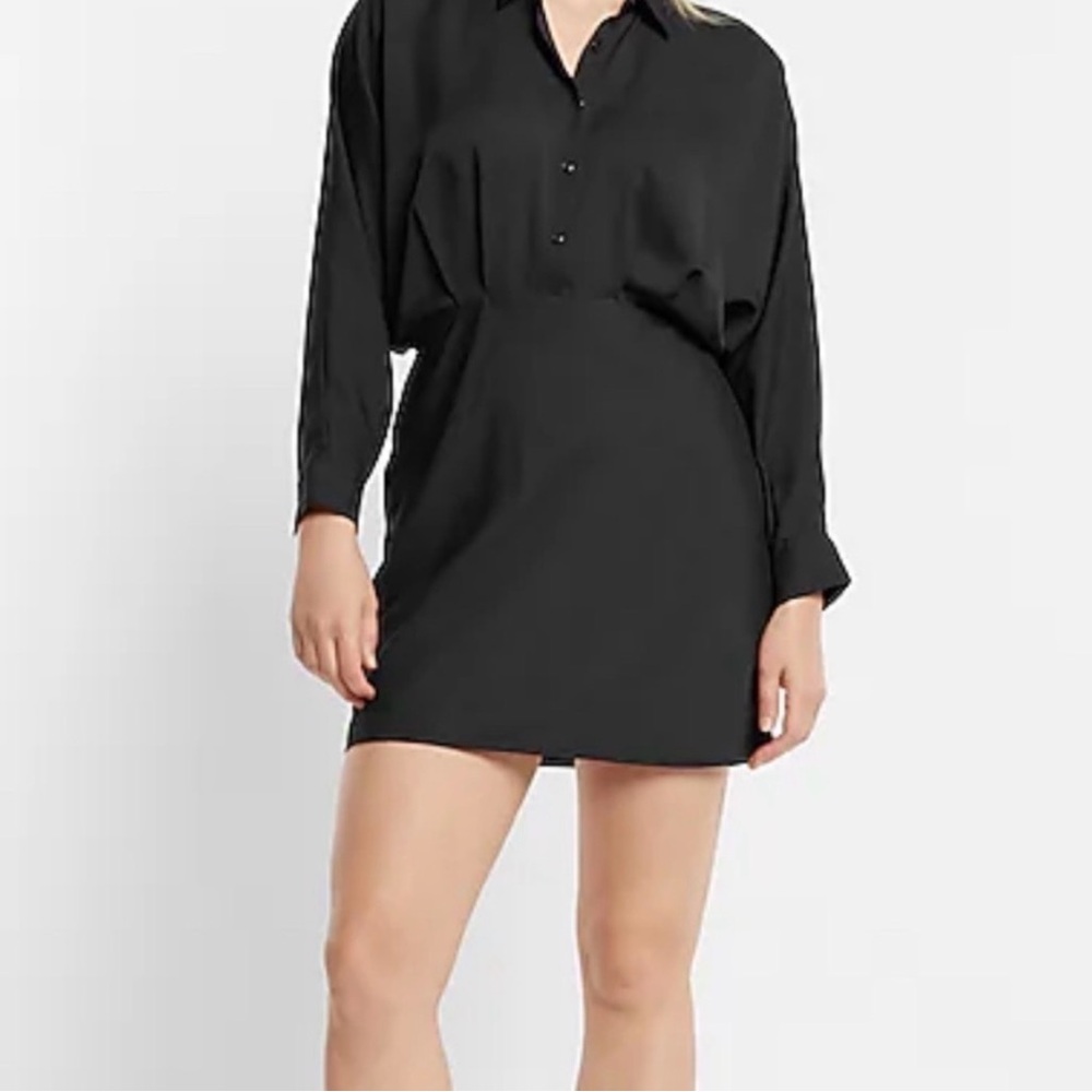 Express Black Mini Shirt Dress